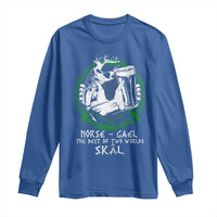Funny Norse Gael The Best Of Two Worlds Skal Long Sleeve Shirt Irish Viking Beer