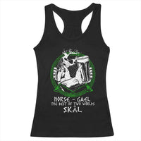 Funny Norse Gael The Best Of Two Worlds Skal Racerback Tank Top Irish Viking Beer