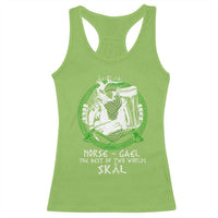 Funny Norse Gael The Best Of Two Worlds Skal Racerback Tank Top Irish Viking Beer