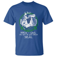 Funny Norse Gael The Best Of Two Worlds Skal T Shirt Irish Viking Beer