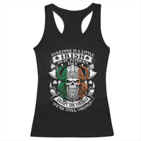 Funny Irish Viking Racerback Tank Top Everyone Is A Little Irish On St Patrick's Day