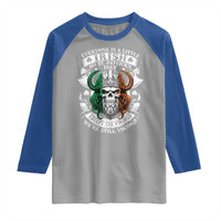 Funny Irish Viking Raglan Shirt Everyone Is A Little Irish On St Patrick's Day