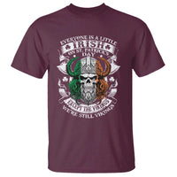 Funny Irish Viking T Shirt Everyone Is A Little Irish On St Patrick's Day