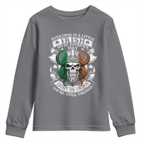 Funny Irish Viking Youth Sweatshirt Everyone Is A Little Irish On St Patrick's Day