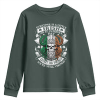 Funny Irish Viking Youth Sweatshirt Everyone Is A Little Irish On St Patrick's Day