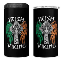 Irish Viking 4 in 1 Can Cooler Tumbler Vintage Shamrock Celtic Viking Skull