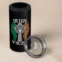 Irish Viking 4 in 1 Can Cooler Tumbler Vintage Shamrock Celtic Viking Skull
