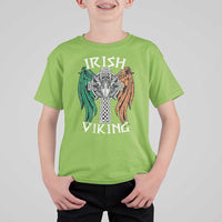 Irish Viking T Shirt For Kid Vintage Shamrock Celtic Viking Skull