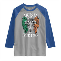 Irish Viking Raglan Shirt Vintage Shamrock Celtic Viking Skull