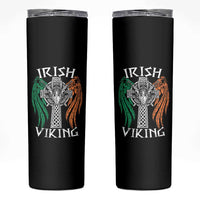 Irish Viking Skinny Tumbler Vintage Shamrock Celtic Viking Skull