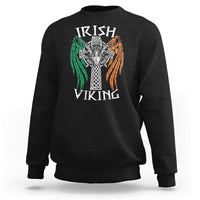 Irish Viking Sweatshirt Vintage Shamrock Celtic Viking Skull