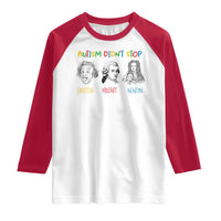 Autism Didn't Stop Einstein Mozart Newton Raglan Shirt Autism Awareness