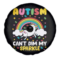 Funny Autism Can't Dim My Sparkle Spare Tire Cover Autism Awareness Unicorn Rainbow