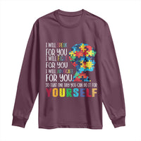 Autism Awareness Long Sleeve Shirt I Will Speak Fight Advocate For You So That One Day You Can Do It