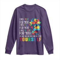 Autism Awareness Long Sleeve Shirt I Will Speak Fight Advocate For You So That One Day You Can Do It