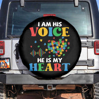 I Am His Voice He Is My Heart Spare Tire Cover Autism Awareness Puzzle Piece