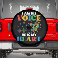 I Am His Voice He Is My Heart Spare Tire Cover Autism Awareness Puzzle Piece