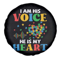 I Am His Voice He Is My Heart Spare Tire Cover Autism Awareness Puzzle Piece
