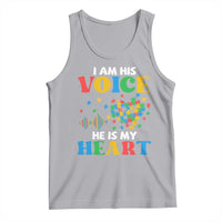 I Am His Voice He Is My Heart Tank Top Autism Awareness Puzzle Piece