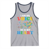 I Am His Voice He Is My Heart Tank Top Autism Awareness Puzzle Piece