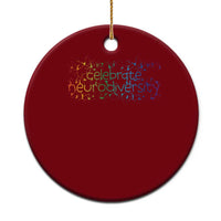 Celebrate Neurodiversity Ceramic Ornament Autism Awareness ASD ADHD Mental Health