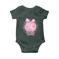 Neurodivergent Neuro Sparkly Baby Onesie Autism Spectrum ADHD Pink Bow Disco Ball