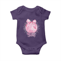 Neurodivergent Neuro Sparkly Baby Onesie Autism Spectrum ADHD Pink Bow Disco Ball