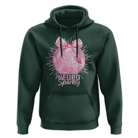 Neurodivergent Neuro Sparkly Hoodie Autism Spectrum ADHD Pink Bow Disco Ball