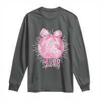 Neurodivergent Neuro Sparkly Long Sleeve Shirt Autism Spectrum ADHD Pink Bow Disco Ball