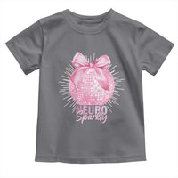 Neurodivergent Neuro Sparkly Toddler T Shirt Autism Spectrum ADHD Pink Bow Disco Ball