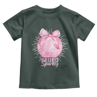 Neurodivergent Neuro Sparkly Toddler T Shirt Autism Spectrum ADHD Pink Bow Disco Ball