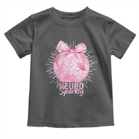 Neurodivergent Neuro Sparkly Toddler T Shirt Autism Spectrum ADHD Pink Bow Disco Ball