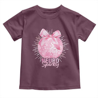Neurodivergent Neuro Sparkly Toddler T Shirt Autism Spectrum ADHD Pink Bow Disco Ball