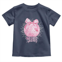 Neurodivergent Neuro Sparkly Toddler T Shirt Autism Spectrum ADHD Pink Bow Disco Ball