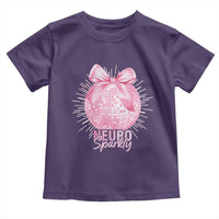 Neurodivergent Neuro Sparkly Toddler T Shirt Autism Spectrum ADHD Pink Bow Disco Ball