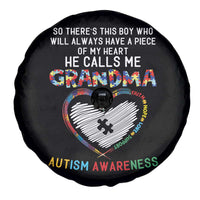 Autism Awareness Grandma Spare Tire Cover So There's This Boy Who Will Always Have A Piece Of My Heart He Calls Me Grandma