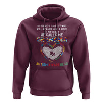 Autism Awareness Grandma Hoodie So There's This Boy Who Will Always Have A Piece Of My Heart He Calls Me Grandma