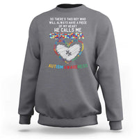 Autism Awareness Grandpa Sweatshirt So There's This Boy Who Will Always Have A Piece Of My Heart He Calls Me Grandpa