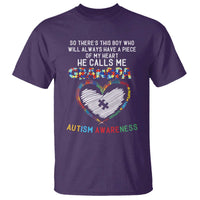 Autism Awareness Grandpa T Shirt So There's This Boy Who Will Always Have A Piece Of My Heart He Calls Me Grandpa