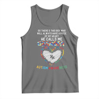 Autism Awareness Grandpa Tank Top So There's This Boy Who Will Always Have A Piece Of My Heart He Calls Me Grandpa
