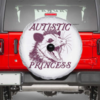 Funny Autistic Princess Spare Tire Cover Autism Awareness Opposum