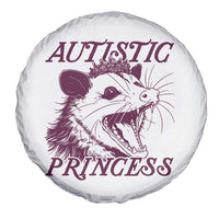 Funny Autistic Princess Spare Tire Cover Autism Awareness Opposum