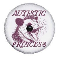 Funny Autistic Princess Spare Tire Cover Autism Awareness Opposum