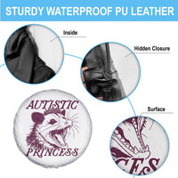 Funny Autistic Princess Spare Tire Cover Autism Awareness Opposum