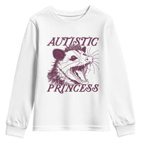 Funny Autistic Princess Youth Sweatshirt Autism Awareness Opposum