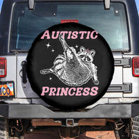 Funny Autistic Princess Spare Tire Cover Autism Awareness Raccoon