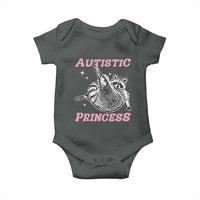 Funny Autistic Princess Baby Onesie Autism Awareness Raccoon