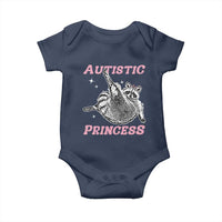 Funny Autistic Princess Baby Onesie Autism Awareness Raccoon