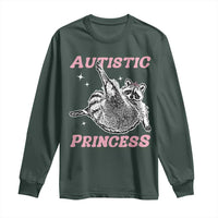 Funny Autistic Princess Long Sleeve Shirt Autism Awareness Raccoon