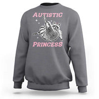 Funny Autistic Princess Sweatshirt Autism Awareness Raccoon